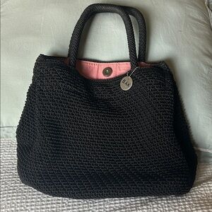 The Sak Black Knit Women's Tote Bag